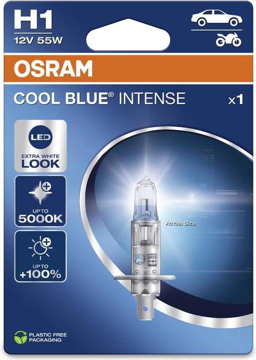 Image du produit Osram 4062172395403 Ampoules halogènes COOL BLUE® INTENSE H1 55 W 12 V (H1)