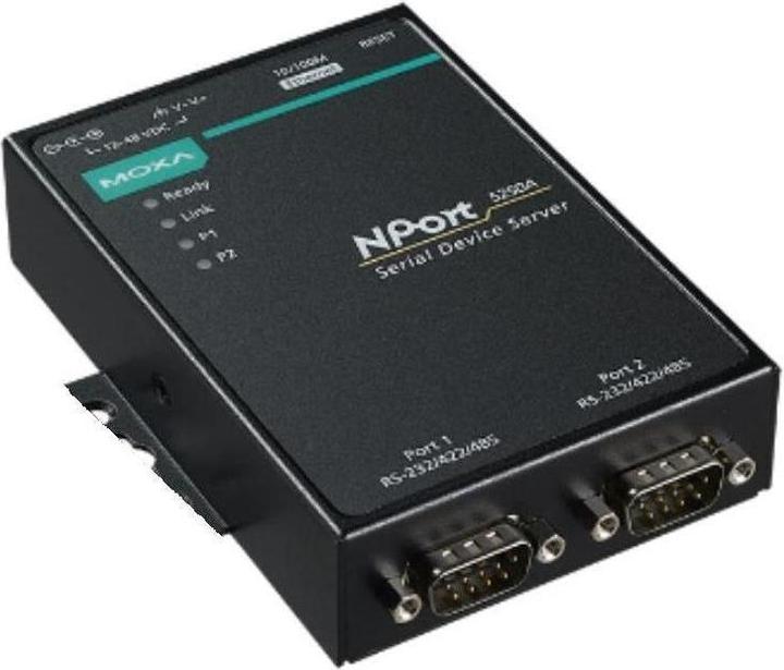 Image du produit Moxa 2-Port RS-232422485 Device Server ohne Adapter, 0 bis 60C Betriebstemperatur