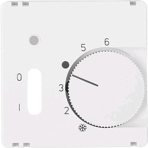 Produktbild EGB JZ002010 Abdeck.f.Temperaturregler 50x50 weiss gl. mit Schalter