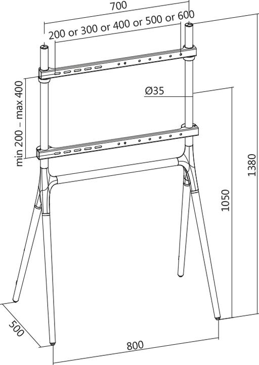 Actual product image LogiLink TV Stand (Various, 70", 40 kg)