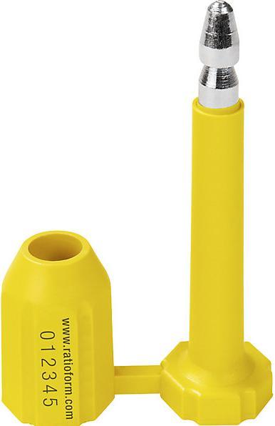 Actual product image kaiserkraft Container seal, yellow, pack of 10, LxW 94 x 23 mm. (10 Piece)