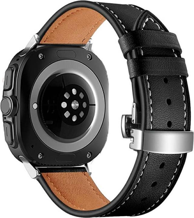 Immagine prodotto Cover-Discount Galaxy Watch Ultra (47 mm) - Sostituzione del cinturino in pelle con chiusura a farfalla (Cuoio)