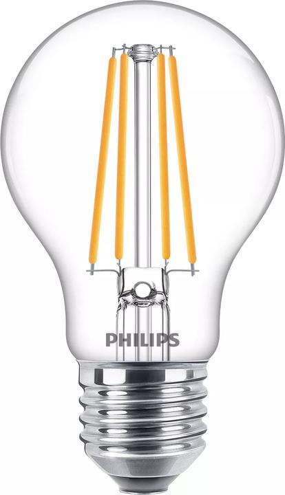 Philips LED Lampe E27 3er Set 75W 2700K Filament (E27, 8.50 W, 1055 lm, 3 x, E)