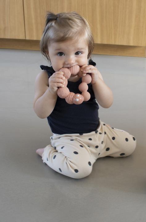 Actual product image Filibabba Teething ring - Lily the larva Peach