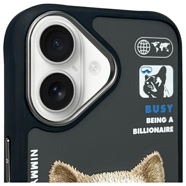 Actual product image Dog & Bone Nimmy case iPhone 16 6.1" black Cool&Cute 2.0 Dog (Apple iPhone 16)