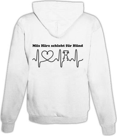 Immagine prodotto Schwesternuhr Felpa con cappuccio Dogs Heart Unisex (M)