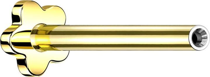 Image du produit Star Piercing Micro Threadless tige Labret fleur dorée (sans laiton, Titane G23)