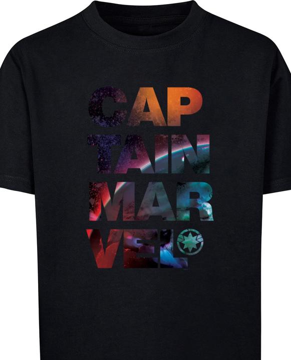 Immagine prodotto Absolute Cult Bambini Captain Marvel - Maglietta Basic con testo spaziale - 135491 (158, 164)