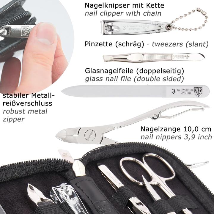 Produktbild Kellermann Nagelset SCHWARZ - ECHT LEDER