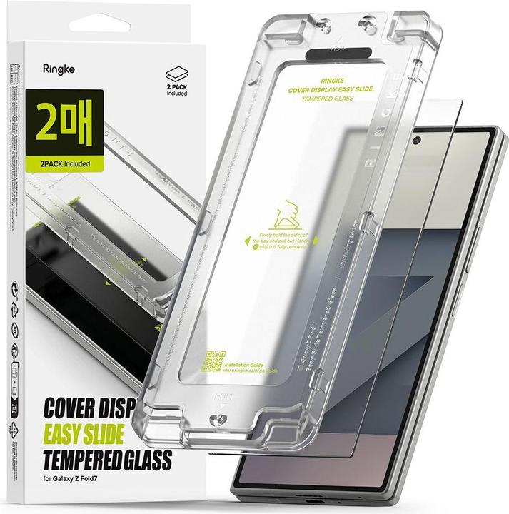 Produktbild Ringke - Cover Display Easy Slide Tempered Glass (2 pack) - Samsung Galaxy Z Fold7 - Clear (2 Stück, Samsung Galaxy Z Fold7)