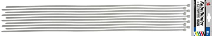 Image du produit BGS Assortiment de colliers plastique blanc 8,0 x 1000 mm 10 pièces (Serre-câbles velcro, 1000 mm, 10 pcs)