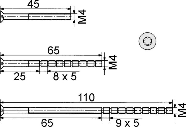 Produktbild Glutz Befestigungsschrauben M 4 (Türknopf)