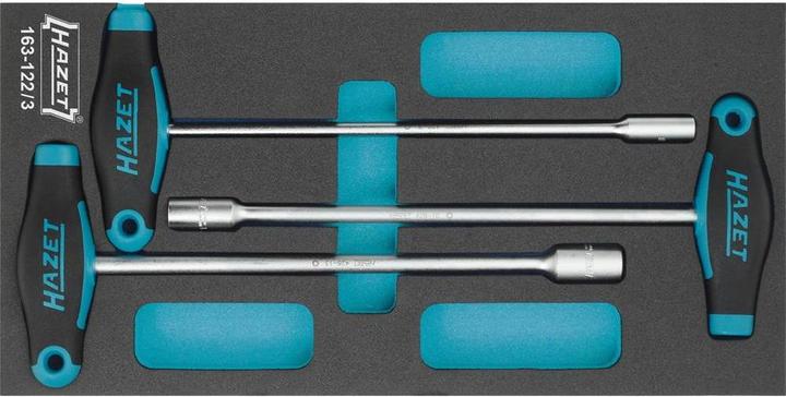 Produktbild HAZET Steckschlüssel Satz ∙ mit T-Griff 163-122/3 ∙ Aussen Sechskant Profil ∙ 8 ∙ 10 ∙ 13 ∙ Anzahl W…