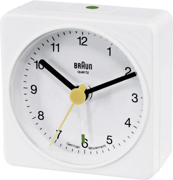 Braun Quartz Alarm Clock 66001 White Alarm