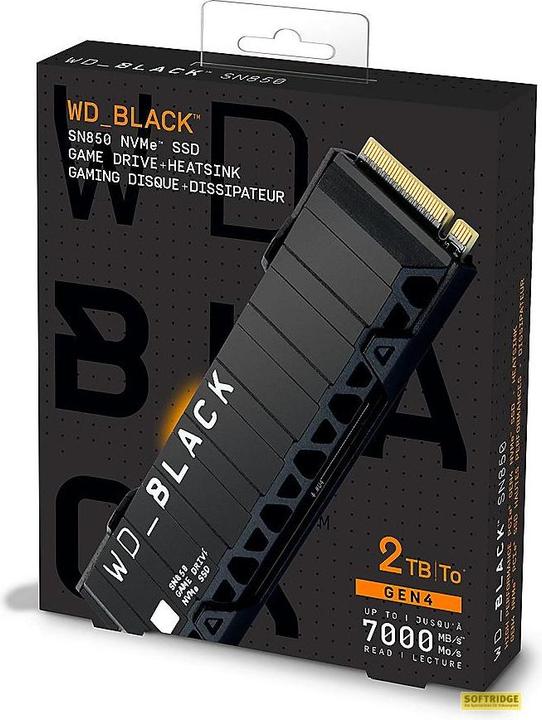 Image du produit WD Noir SN850 NVMe 2TB Heatsink (2000 Go, M.2 2280)