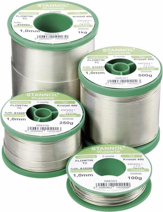 Image du produit Stannol Étain de soudure, sans plomb Bobine Flowti (Souder)