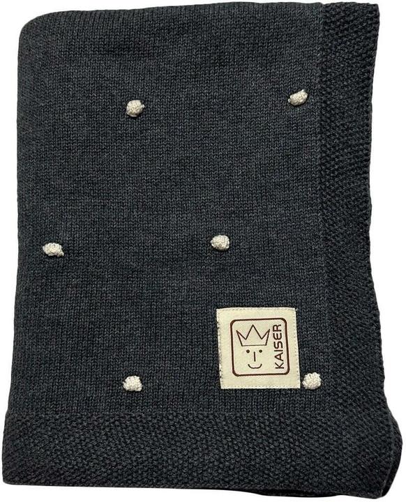 Kaiser Coperta per bambini Nodi grigio scuro/nodo naturale 80 x 100 cm (80 x 100 cm)