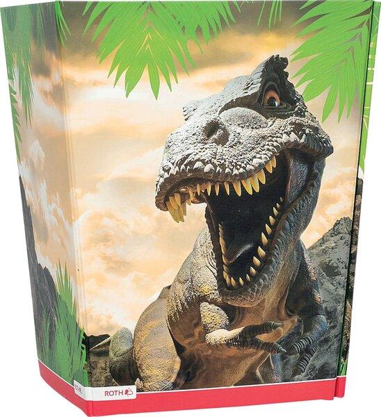 Actual product image Roth Tyrannosaurus wastepaper bin, 10 litres, angular, 2 separate compartments (10 l)