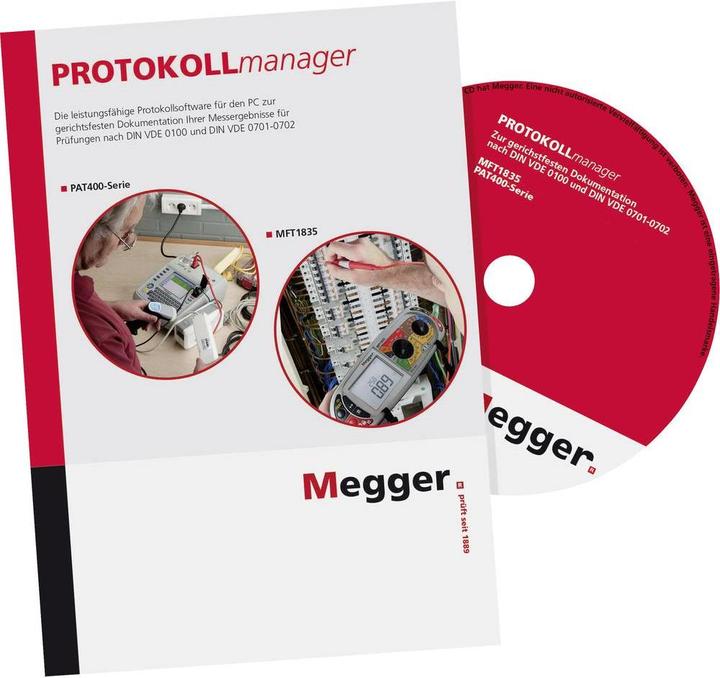 Produktbild Megger Mess-Software PROTOKOLLmanager Passend f