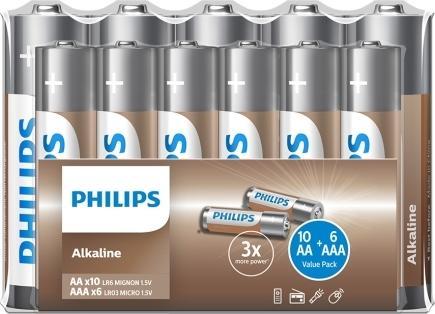 Produktbild Philips Batteriesatz 16szt. (16 Stk., AAA, AA)
