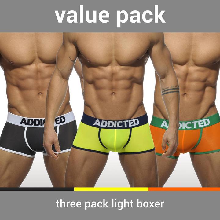 Addicted Three Pack Light Boxer (XXL, 3er Pack)