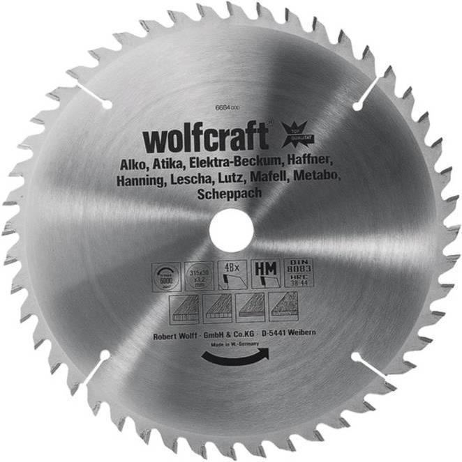 Produktbild wolfcraft wolfcraft 1 Tisch-Kreissägebl. HM, 42 Zähne ø250mm