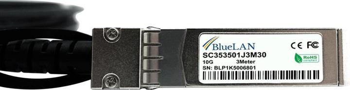 Actual product image CBO HPE X240 JD097C compatible BlueLAN DAC SFP+ SC353501J3M30