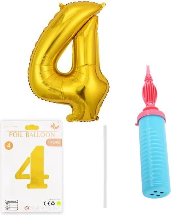 Immagine prodotto Swissdetector Pallone Allu - Numero 4 - 40,6 CM - Oro + Pompa (1 x)