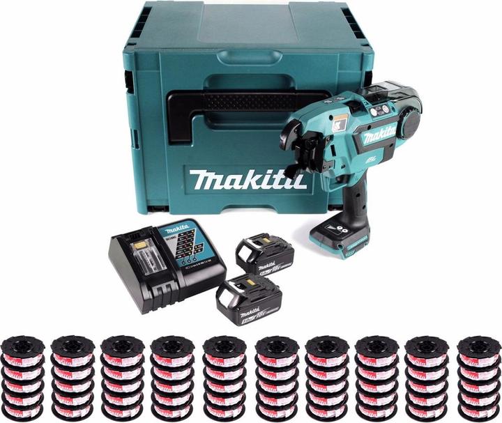 Productafbeelding Makita DTR 180 RTJ Accu wapeningssteker 18V Brushless met 2x 5,0 Ah accu en lader in Makpac + 2