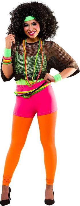 Actual product image Wicked Costumes 80s neon hot pants shorts in neon orange (S)