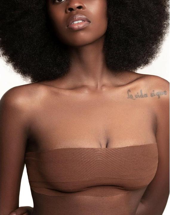 Image du produit Bye Bra Ruban De Corps 5m X 6,5 cm + 3 Paires De Cache-Tétons En Satin Marron Foncé (Une unité par pack, Taille unique)