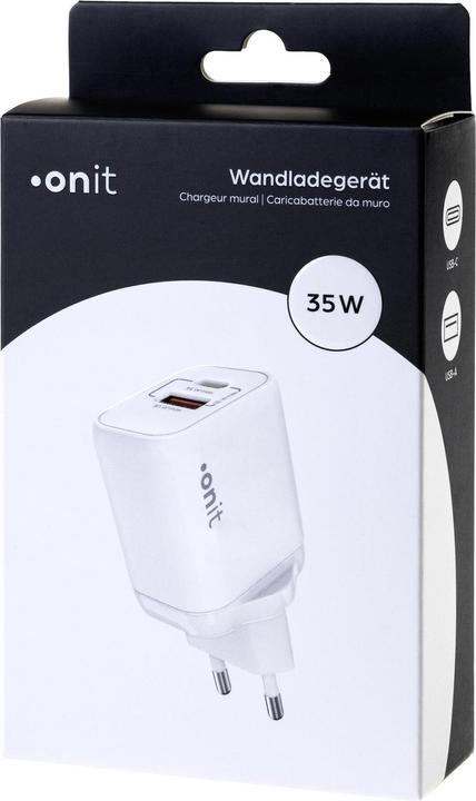 Image du produit Onit USB-Wandladegerät Dual 1C1A 35 W GaN Weiss (35 W)