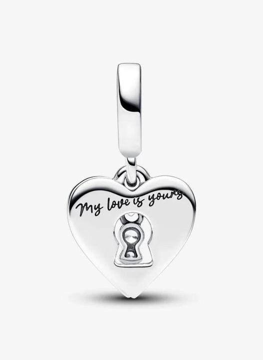 Produktbild Pandora Rotes Herz & Schlüsselloch Doppelter Charm (Silber 925)