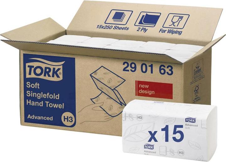 Image du produit Tork Serviettes en papier 2 plis 15 Pc (1 x)