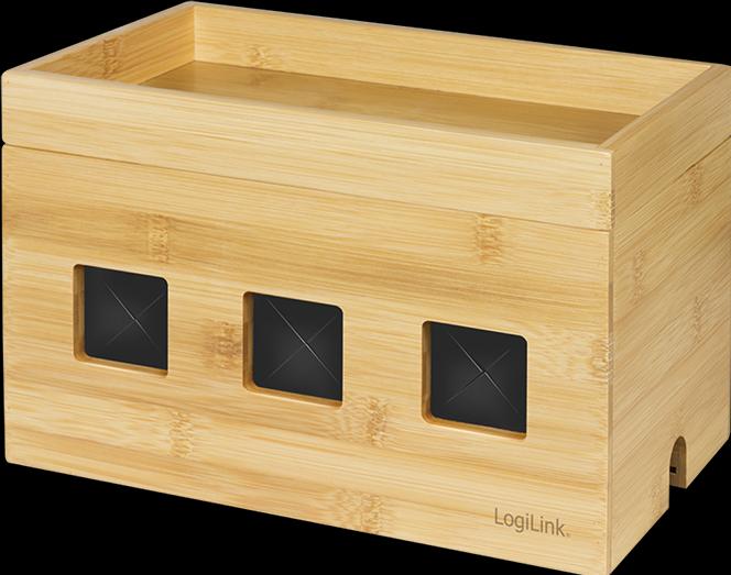 Produktbild LogiLink KAB0076 Kabelbox 255x140x165 mm Bambus