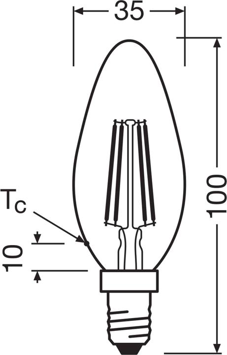 Produktbild Osram Led Retrofit Classic B (E14, 6 W, 806 lm, 1 x, E)