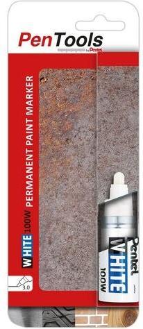 Actual product image Pentel Permanent marker X100W, round tip, white (White, 3 mm, 1 x)