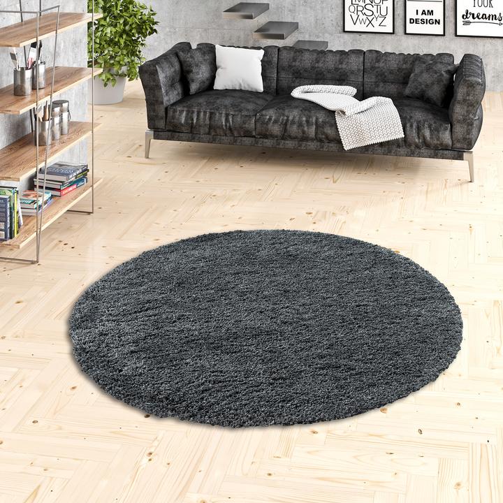 Produktbild Pergamon Hochflor Langflor Shaggy Teppich Luxury (Ø 80 cm)