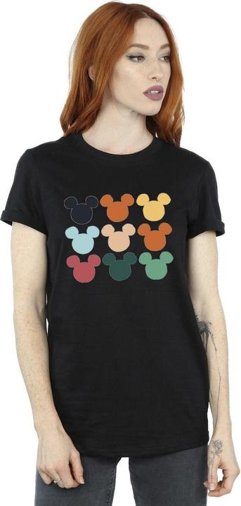 Immagine prodotto Disney Mickey Mouse Heads Square Maglietta Ampia Donna (L)