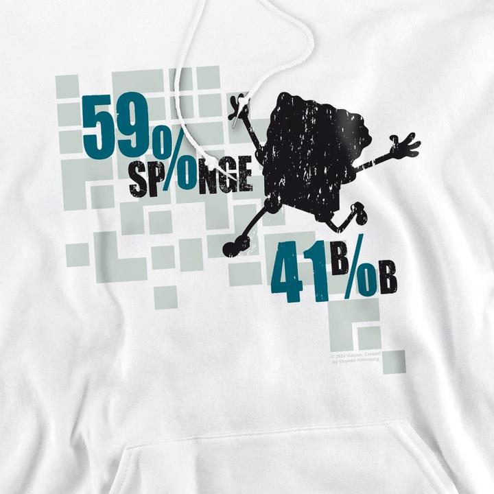 Immagine prodotto Spongebob Squarepants 59% Sponge 41% Bob Felpa con Cappuccio Uomo (M)