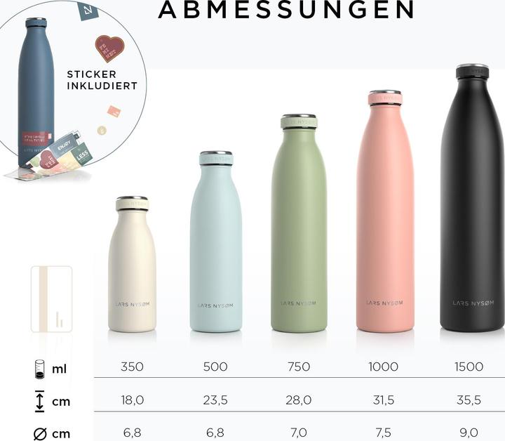 Image du produit Lars Nysøm Gourde en acier inoxydable Ren (0.75 l)