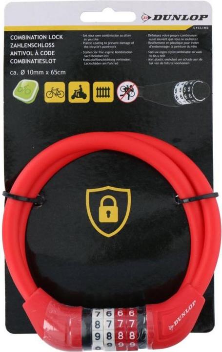 Actual product image Dunlop Combination lock 4as