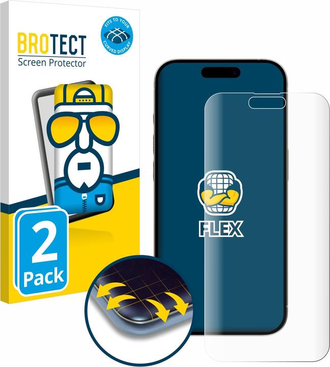 Immagine prodotto BROTECT Full-Cover Pellicola (2 Pezzo/i, Apple iPhone 15 Plus)
