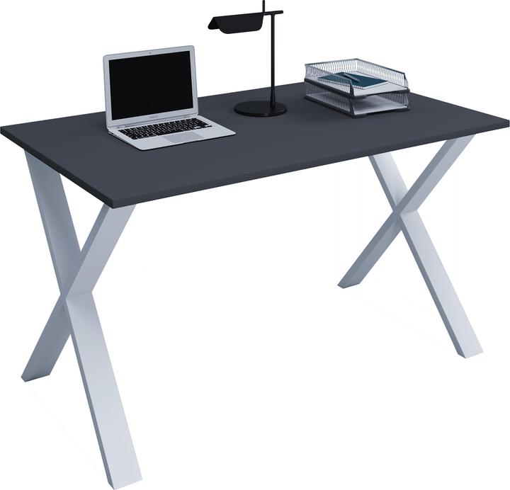 Produktbild VCM Schreibtisch Computertisch Lona X Silber (140 x 50 x 76 cm)