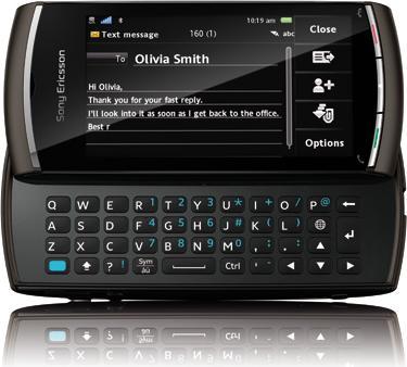 Actual product image Sony Ericsson Vivaz pro - QWERTZ - Black (75 GB, 3.20", 5 Mpx, 3G)