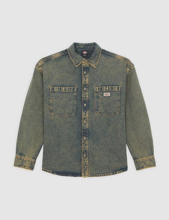 Dickies Houston Ls Shirt Yellow Fade Ind