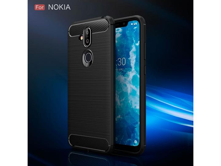 Produktbild Screenguard Nokia 8.1 Hülle Carbon Brushed Soft TPU (Nokia 8.1)