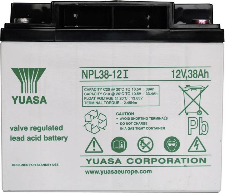 Actual product image Yuasa Lead battery 12 V 38 Ah NPL38-12 Y (12 V, 38000 mAh)
