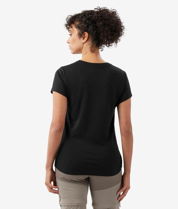 Actual product image Forclaz Merino T-Shirt Damen 100 % Merinowolle schwarz (L)