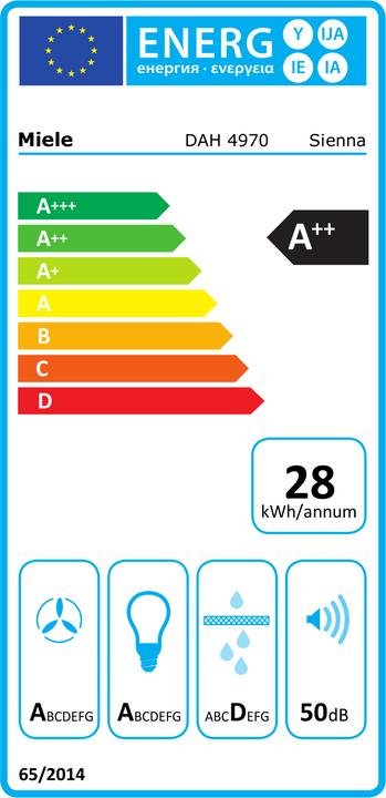 Energie-Label Miele DAH 4970 Sienna (Wandhaube)